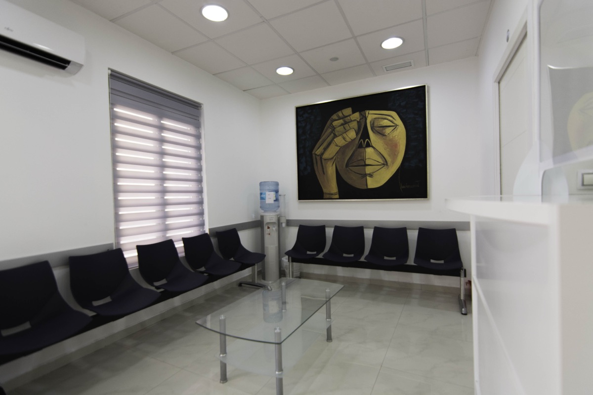 Sala de espera de la clínica